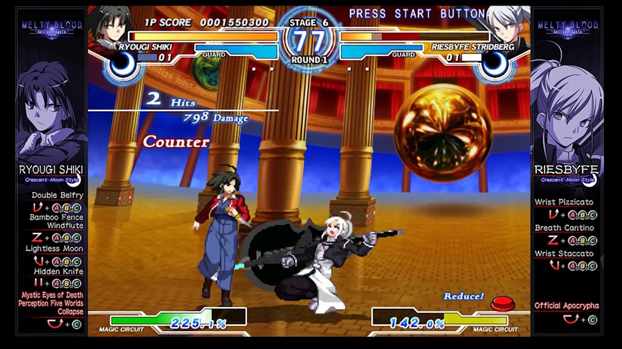 MELTY BLOOD Actress Again Current Code A História da Ryougi