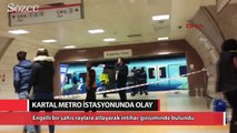 Kartal metro istasyonunda intihar girişimi