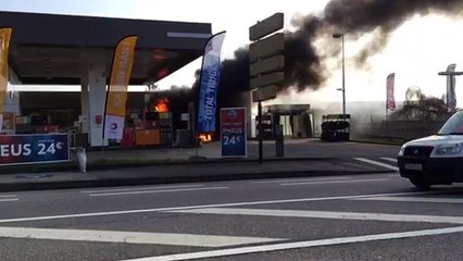 Incendie dans la station Total Access de Seichamps (54)