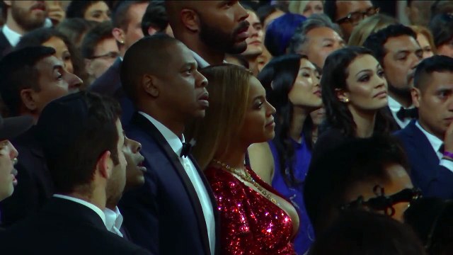 Beyonce Reacts as Adele Accepts Album of The Year _ Audience Cam _ 59th GRAMMYs
