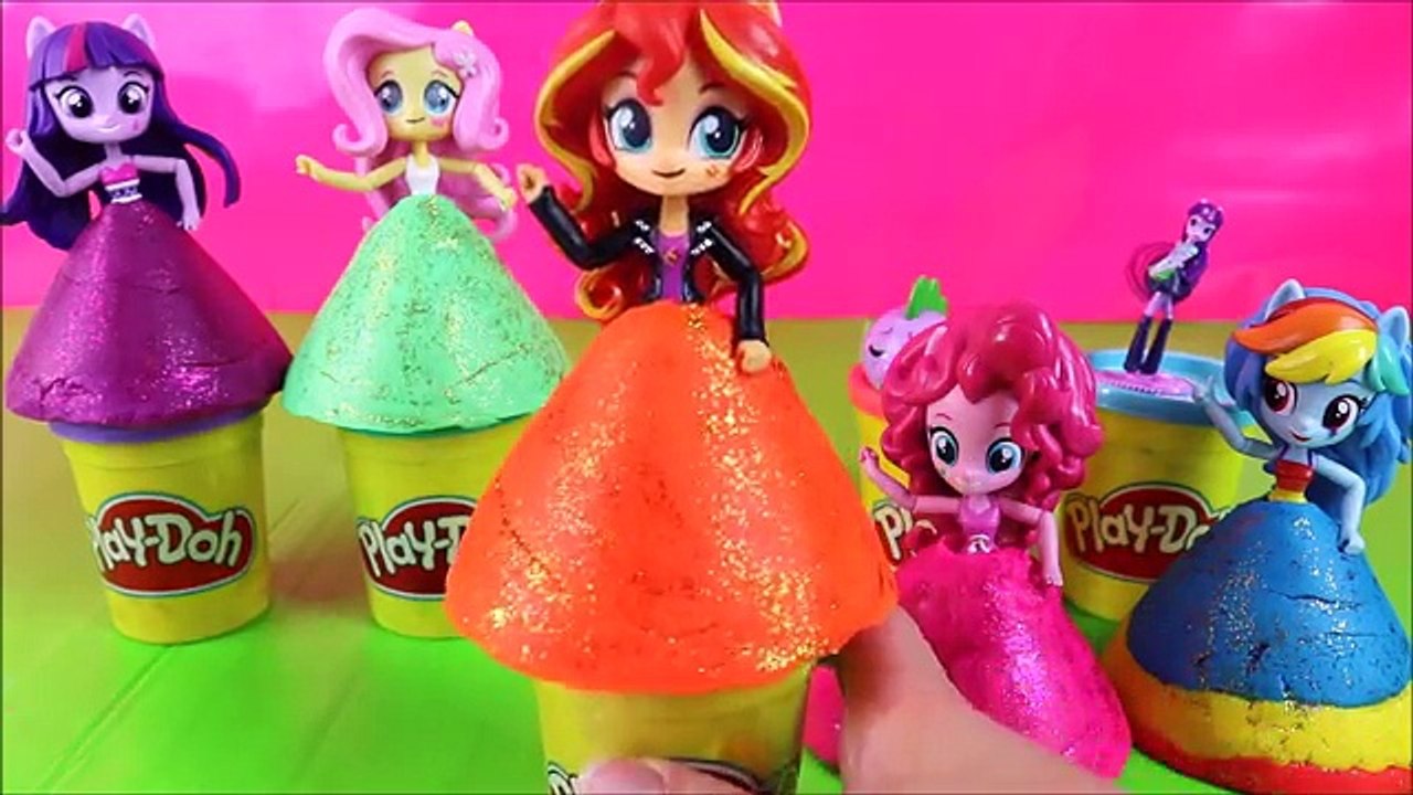 MLP Equestria Girls Play-doh Dress Toys Surprises! My Little Pony Kids Stacking Surprise Toys Video