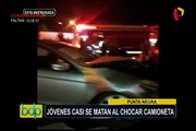 Punta Negra: jóvenes resultan heridos tras chocar auto contra camioneta estacionada