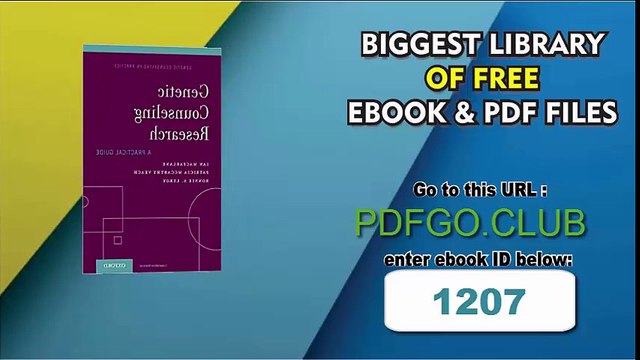 Genetic Counseling Research_ A Practical Guide (Genetic Counselling in Practice) 1st Edition