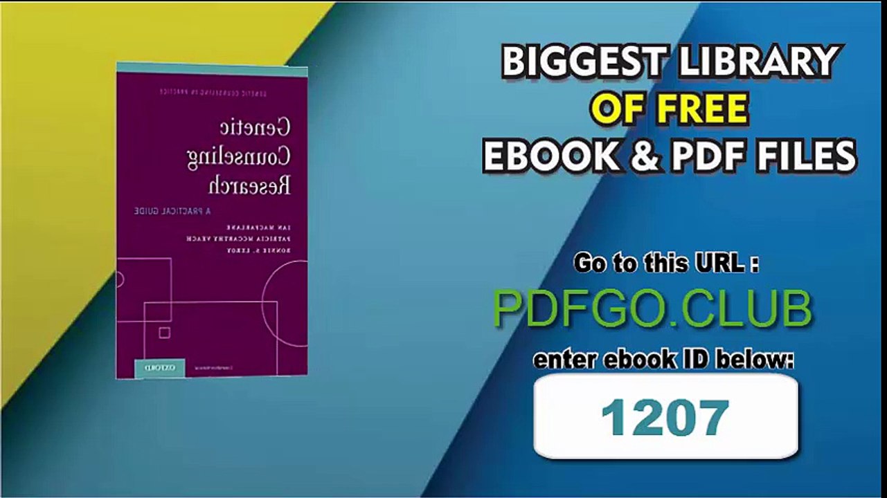 Genetic Counseling Research_ A Practical Guide (Genetic Counselling in Practice) 1st Edition