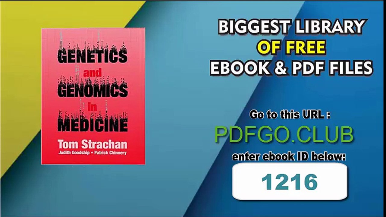 Genetics and Genomics in Medicine 1st Edition