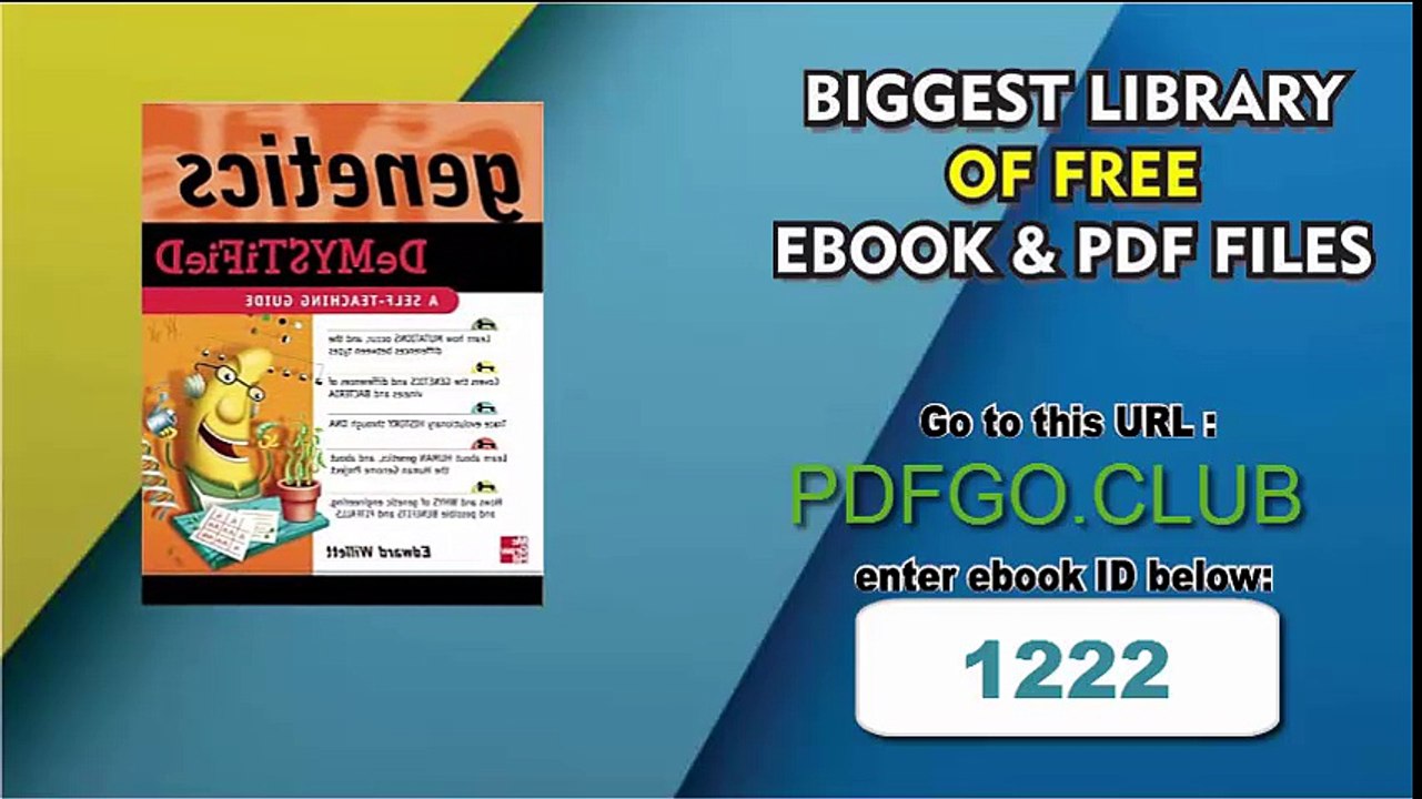 Genetics Demystified 1st Edition
