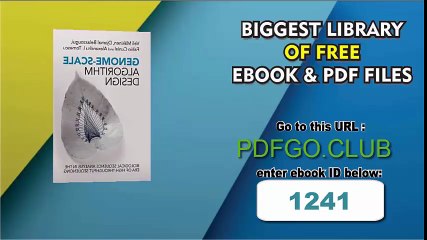 Genome-Scale Algorithm Design_ Biological Sequence Analysis in the Era of High-Throughput Sequencing 1st Edition