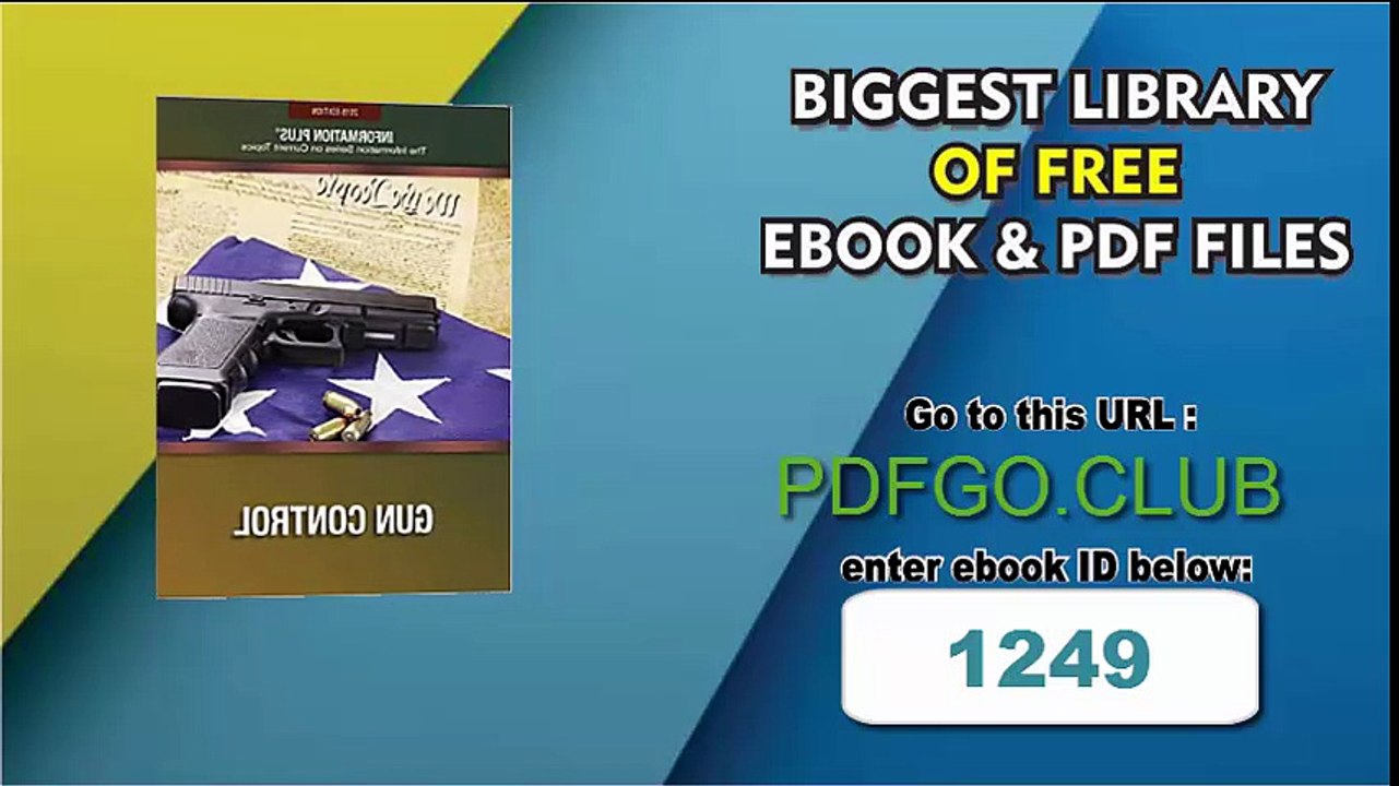 Gun Control (Information Plus Reference Series) 2015th Edition