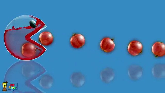 Учим цвета с пакман #еда #цвет #фрукты #овощи #дети #малыши #образование для детей