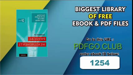 Handbook of Physical Measurements 3rd Edition