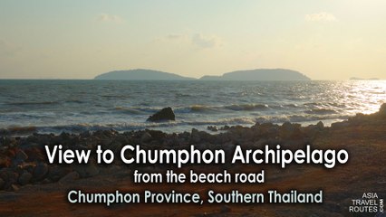 View to Chumphon Archipelago from the beach road