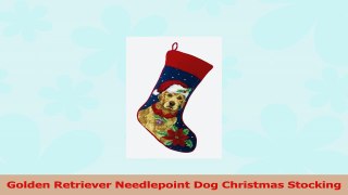 Golden Retriever Needlepoint Dog Christmas Stocking e0faff91
