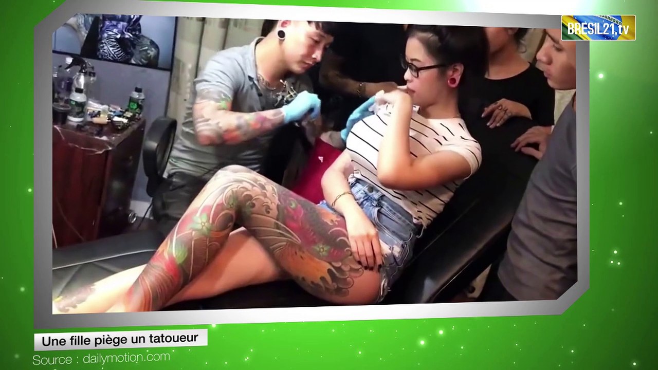 Une fille piège un tatoueur