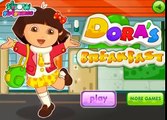 Dora the Explorer is preparing to go to school dress up Called Dora La Exploradora en Espagnol vC