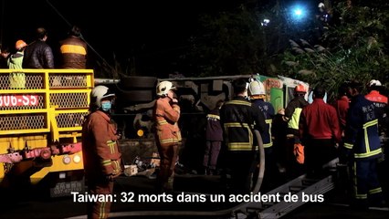 Taiwan: 32 morts dans un accident de bus