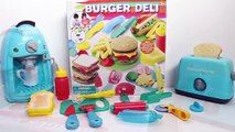 Burger Deli Set Dough Playset Make Your Own Hamburger Hot Dog French Fries Toy Food Play-Doh Food