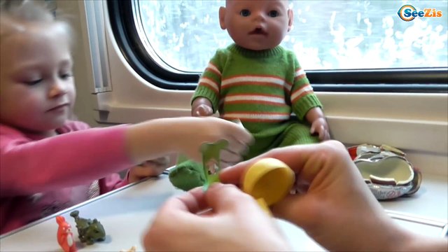 ✔ Кукла Беби Борн и Ярослава едут в Буковель / Kinder Surprise Unboxing / Video for Kids ✔