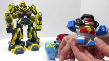 Grimlock y Optimus Prime Mr Potato Head Miscible Mashable Playskool Figura y Play Doh Sur
