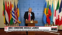 UN Security Council condemns N. Korea missile test