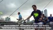Nishikori, Ferrer play tennis on Buenos Aires bridge