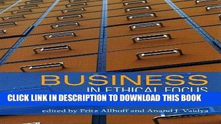 Read Online Business in Ethical Focus: An Anthology Full Books