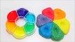 Como hacer una flor petalos arcoiris - jelly slime y masa de espuma DIY
