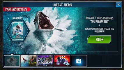 Jurassic World The Game: Mosasaurus Event All Max Dinos Battles