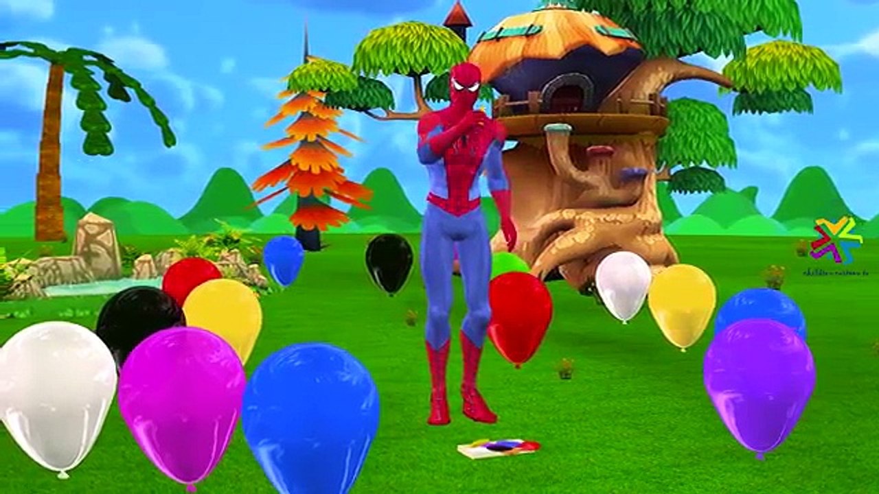 Spiderman Dinosaurs Balloons Finger Family | Little Spider Boy Balloons Popping Show Nursery Rhymes