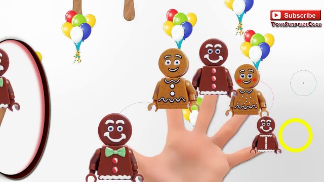Gingerbread Man Cake pops Festival Cookies Finger Family Song Nursery toddlers Preschool d