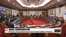 S. Korea's acting president denounces N. Korea's ballistic missile test