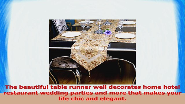 QXFSMILE Modern Jacquard Floral Table Runner Handmade Tassel Embroidered Table Runners d52914e3