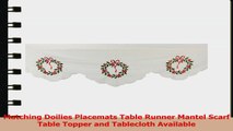 Xia Home Fashions Country Wreath Embroidered Hemstitch Christmas Mantle Scarf ae51f540