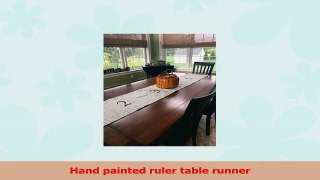 Hand painted ruler table runner 954dd85b