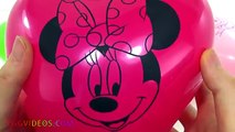 Learn Colors with Disney Heart Balloons and Baby Doll Finger Family Nursery Rhymes EggVideos.com