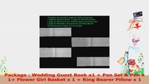 Teasun 1 Wedding Guest Book  1 Pen Set  1 Flower Girl Basket  1 Ring Bearer Pillow Dark 9d837d11