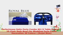 Perfectmaze Satin Party Combo Kit 2 Table Runner  10 Chair Sash Bow for Wedding Party 2da73330