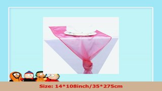Topwedding 20pcs 14x108inch Organza Table Runner Wedding Party Decoration Rose Red 2779e9c8