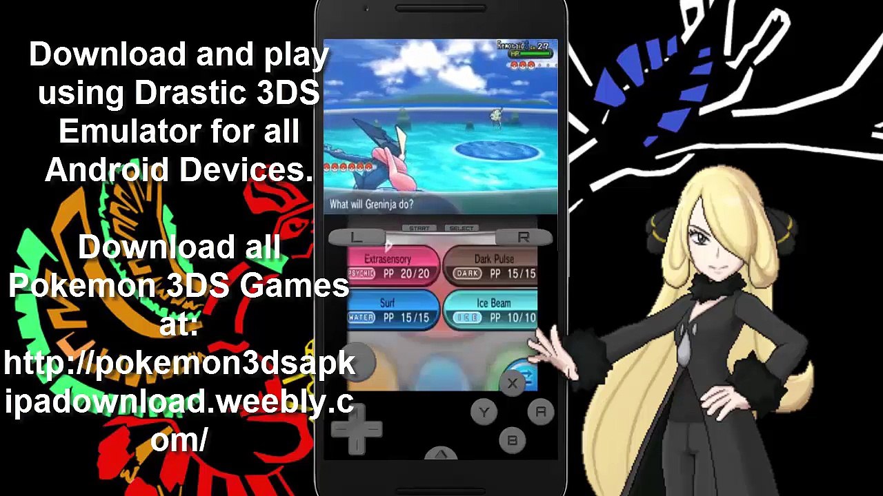 to run Pokémon X in Android using Drastic 3DS Emulator Feb14 2017 - video