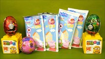 Peppa Pig Play Doh Clay Buddies Thomas Surprise Eggs Minions Surprize Qubes