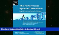 PDF [DOWNLOAD] The Performance Appraisal Handbook:: Legal   Practical Rules for Managers READ