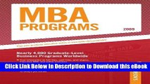 [Read Book] MBA Programs - 2009, Guide to (Peterson s MBA Programs) Kindle