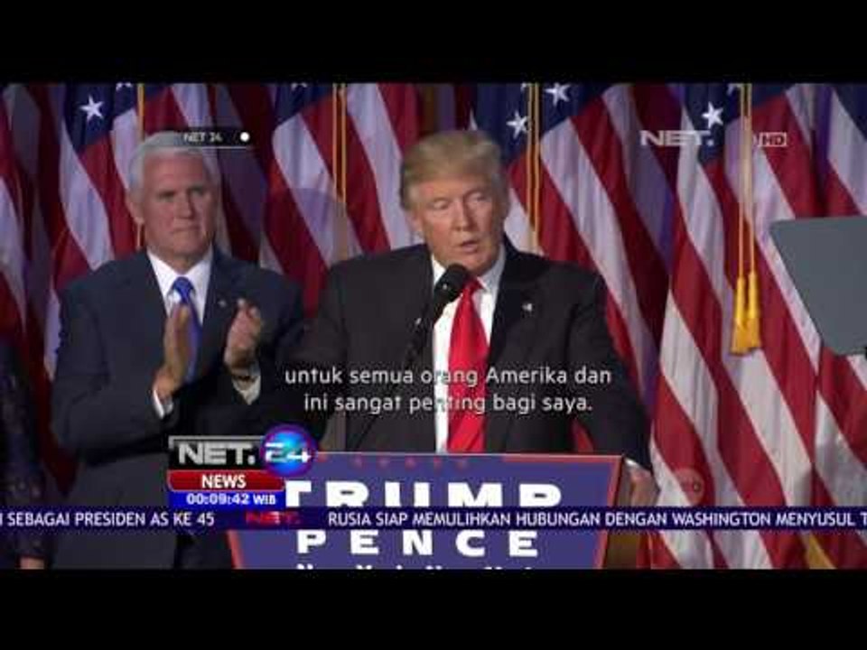 Pidato Donald Trump Pasca Kemenangan - NET24