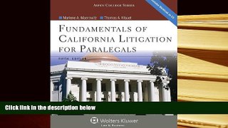 Kindle eBooks  Fundamentals of California Litigation for Paralegals, Fifth Edition (Aspen College)