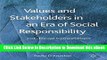 [Read Book] Values and Stakeholders in an Era of Social Responsibility: Cut-Throat Competition?