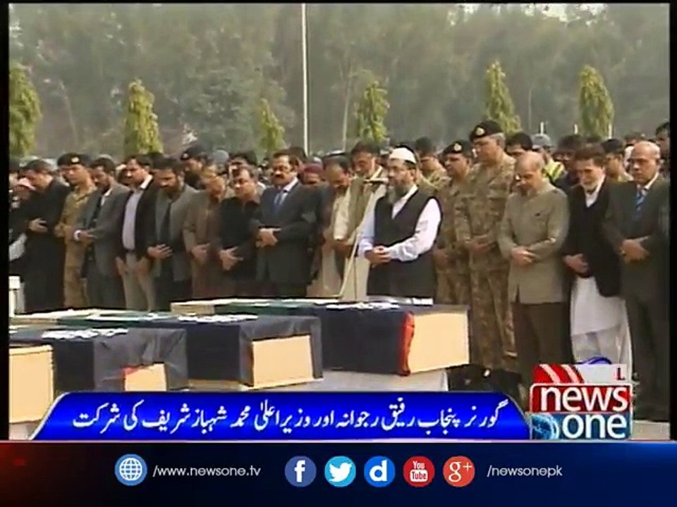 Funeral prayers offered for 7 policemen martyred in Lahore blast