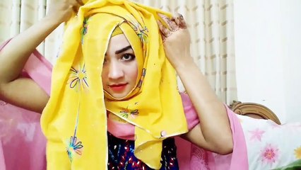 Traditional Hijab tutorial for Pohela Falgun (পহেলা ফাল্গুন)