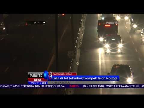 Banjir di KM 37 Ruas Tol Jakarta-Cikampek Surut, Lalulintas Kembali Normal- NET5