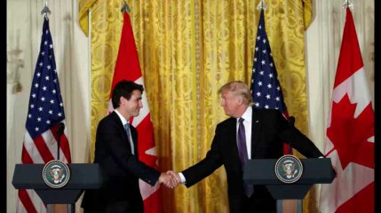 Donald Trump reçoit Justin Trudeau à la Maison Blanche