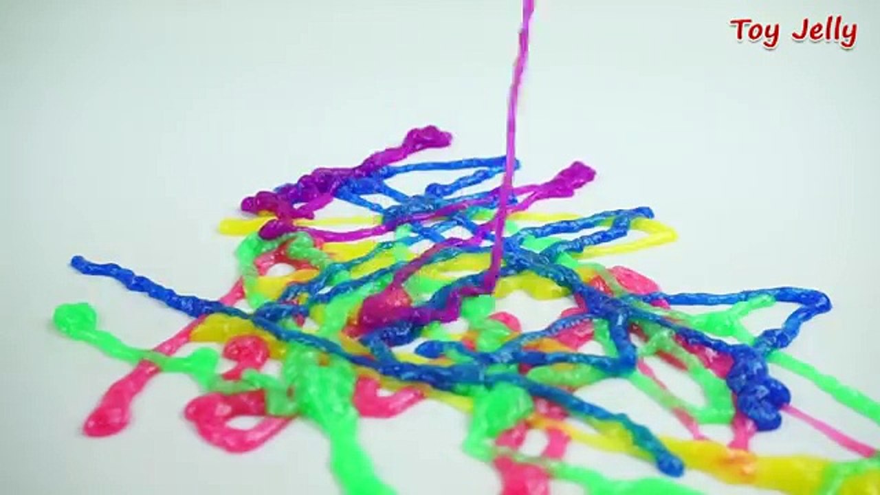 How To Make Colors Slime Giant Syringer Toy Jelly monster & Learn Colors With Slime Clay Syringers