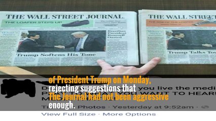 Top Wall Street Journal Editor Defends Trump Coverage -